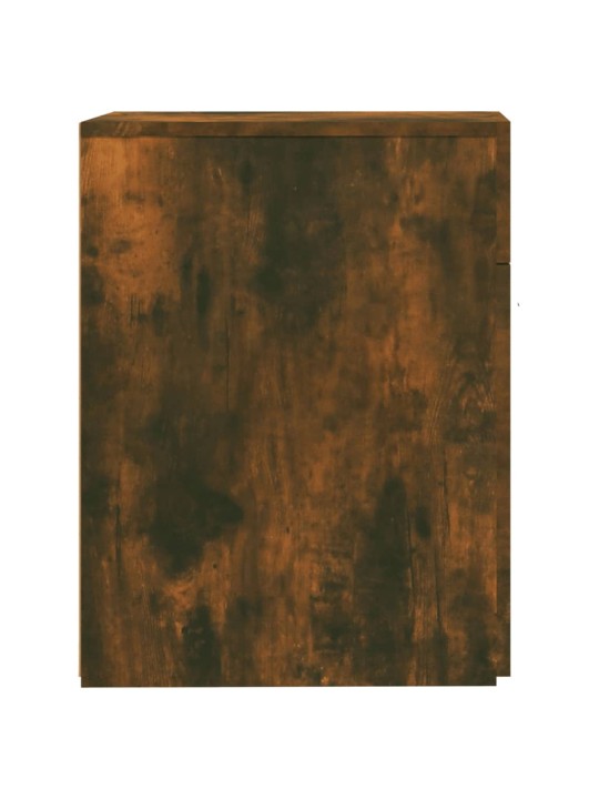 Výsuvná skříňka s přihrádkami kouřový dub 20x45,5x60cm kompozit