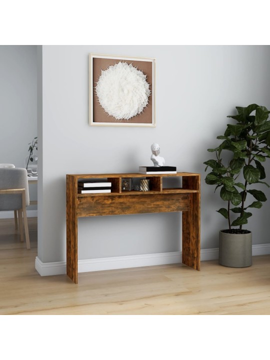 Konzolový stolek kouřový dub 105 x 30 x 80 cm kompozitní dřevo