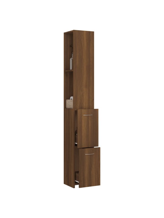 Koupelnová skříňka hnědý dub 25x26,5x170 cm kompozitní dřevo