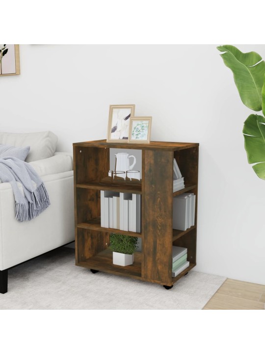 Skříňka na kolečkách kouřový dub 60x35x75 cm kompozitní dřevo