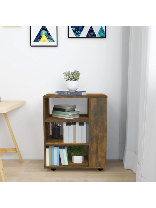 Skříňka na kolečkách kouřový dub 60x35x75 cm kompozitní dřevo