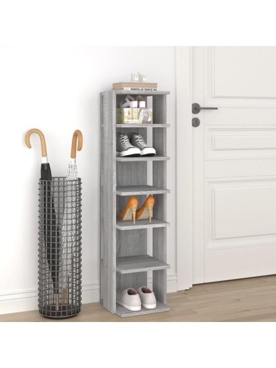Botník šedý sonoma 27,5x27x102 cm kompozitní dřevo