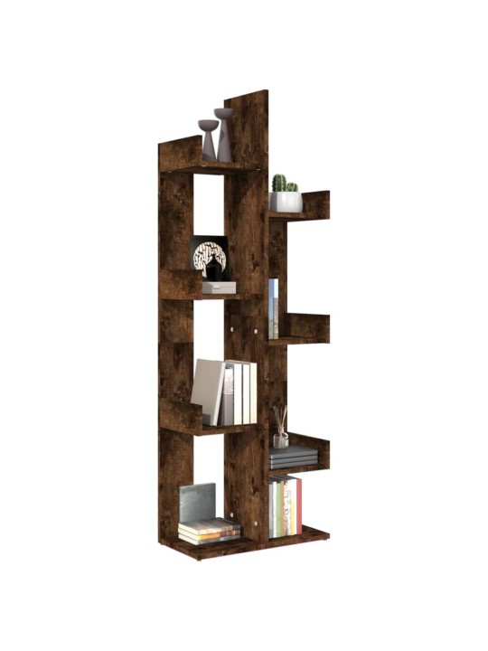 Knihovna 48 x 25,5 x 140 cm kouřový dub kompozitní dřevo