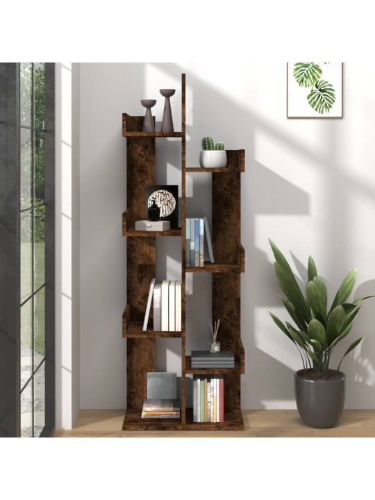 Knihovna 48 x 25,5 x 140 cm kouřový dub kompozitní dřevo