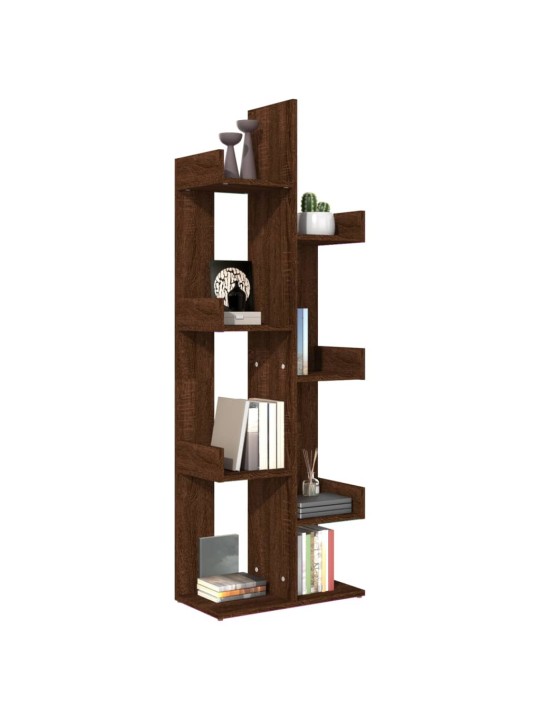 Knihovna 48 x 25,5 x 140 cm hnědý dub kompozitní dřevo