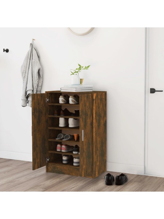 Botník kouřový dub 60 x 35 x 92 cm kompozitní dřevo