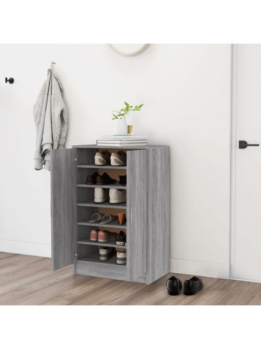 Botník šedý sonoma 60 x 35 x 92 cm kompozitní dřevo
