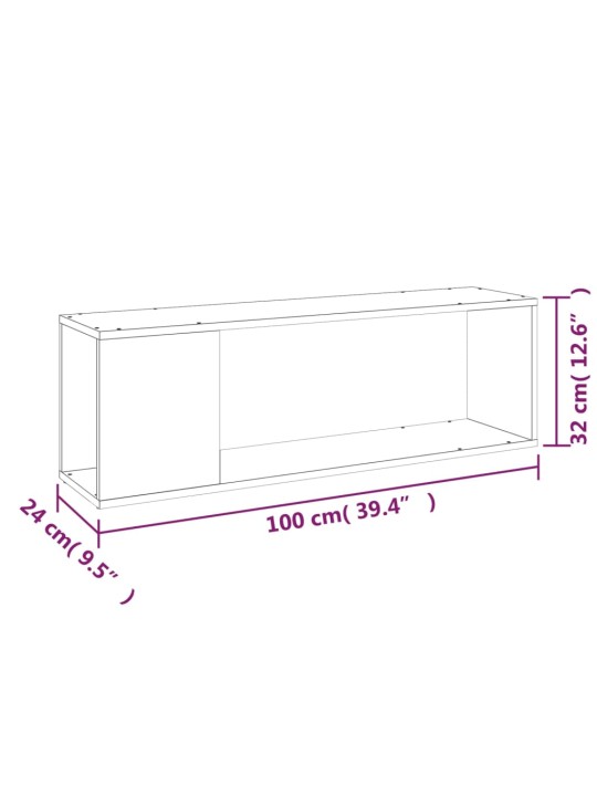 TV skříňka kouřový dub 100 x 24 x 32 cm kompozitní dřevo