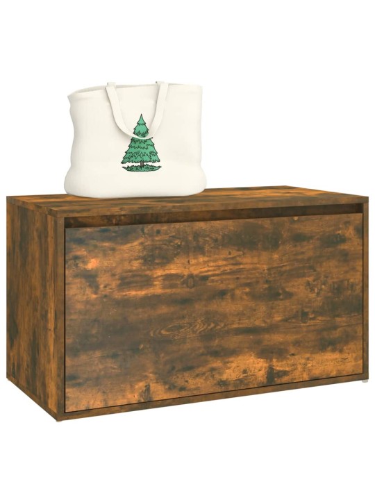 Lavice do předsíně 80 x 40 x 45 cm kouřový dub kompozitní dřevo