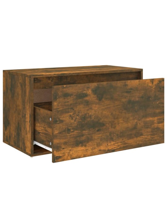 Lavice do předsíně 80 x 40 x 45 cm kouřový dub kompozitní dřevo