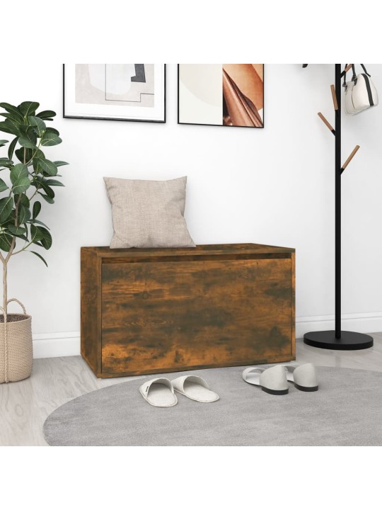 Lavice do předsíně 80 x 40 x 45 cm kouřový dub kompozitní dřevo
