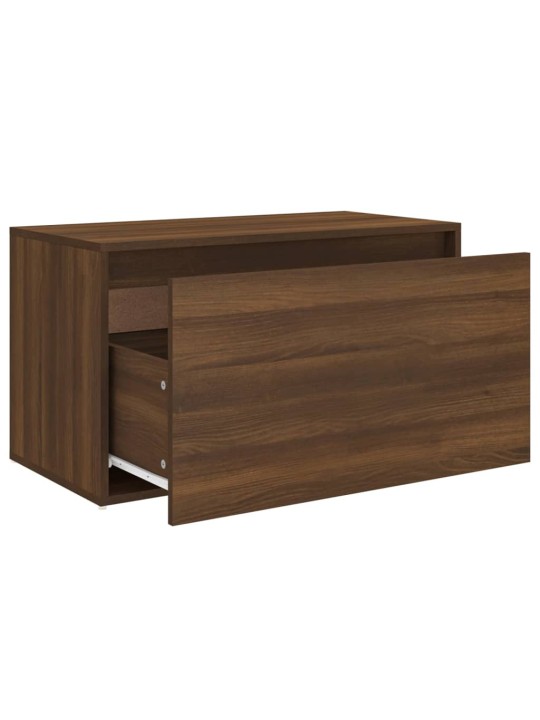 Lavice do předsíně 80 x 40 x 45 cm hnědý dub kompozitní dřevo