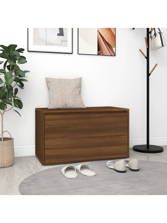 Lavice do předsíně 80 x 40 x 45 cm hnědý dub kompozitní dřevo