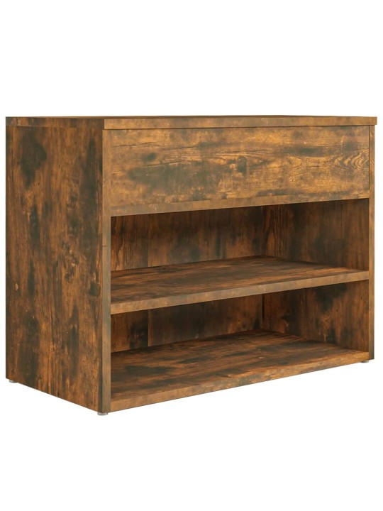 Lavice s botníkem kouřový dub 60 x 30 x 45 cm kompozitní dřevo