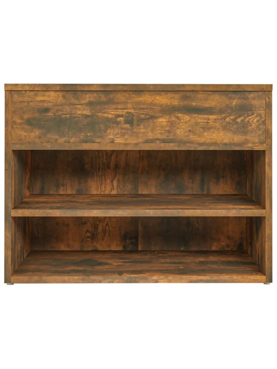 Lavice s botníkem kouřový dub 60 x 30 x 45 cm kompozitní dřevo