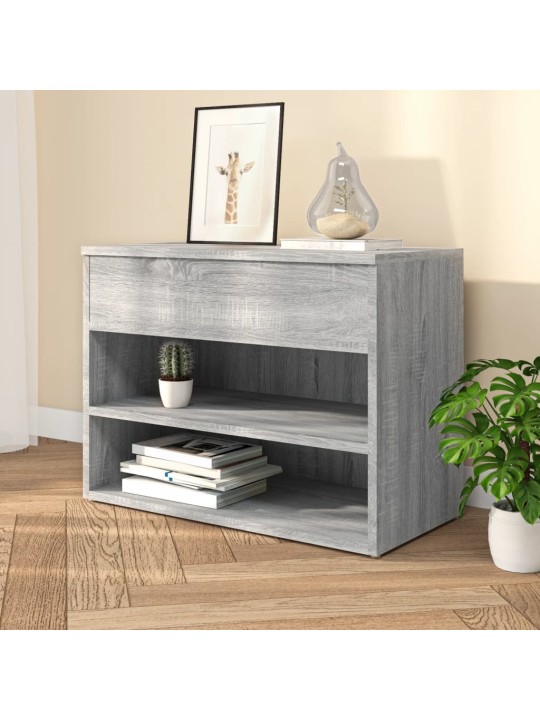 Lavice s botníkem šedá sonoma 60 x 30 x 45 cm kompozitní dřevo
