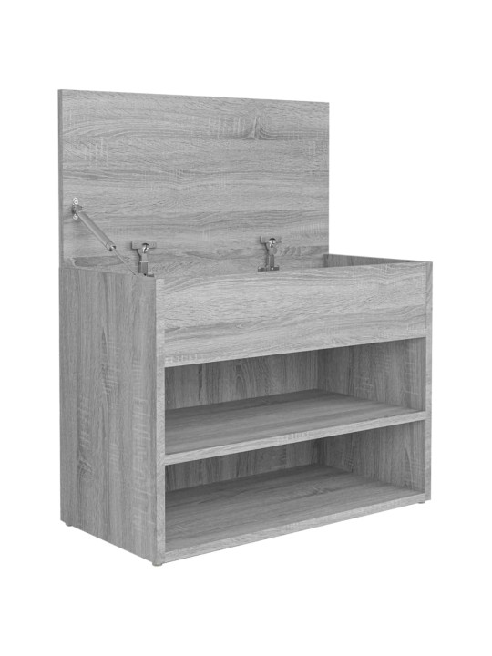 Lavice s botníkem šedá sonoma 60 x 30 x 45 cm kompozitní dřevo