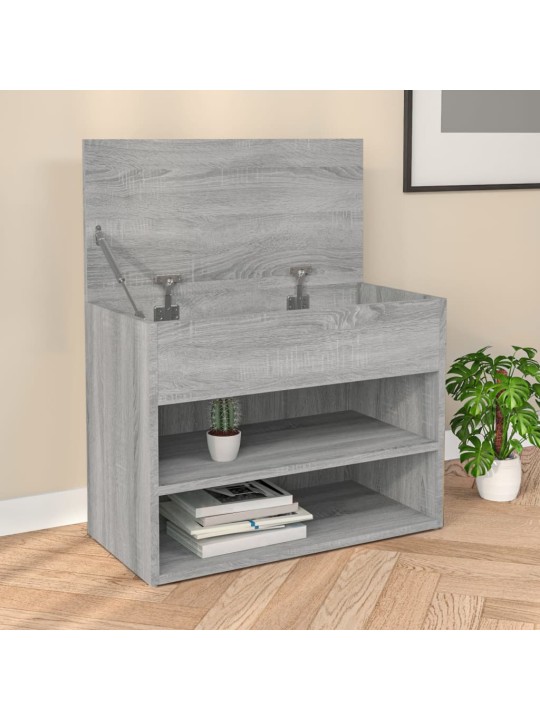 Lavice s botníkem šedá sonoma 60 x 30 x 45 cm kompozitní dřevo