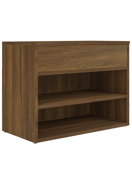 Lavice s botníkem hnědý dub 60 x 30 x 45 cm kompozitní dřevo