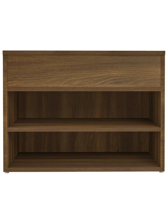 Lavice s botníkem hnědý dub 60 x 30 x 45 cm kompozitní dřevo
