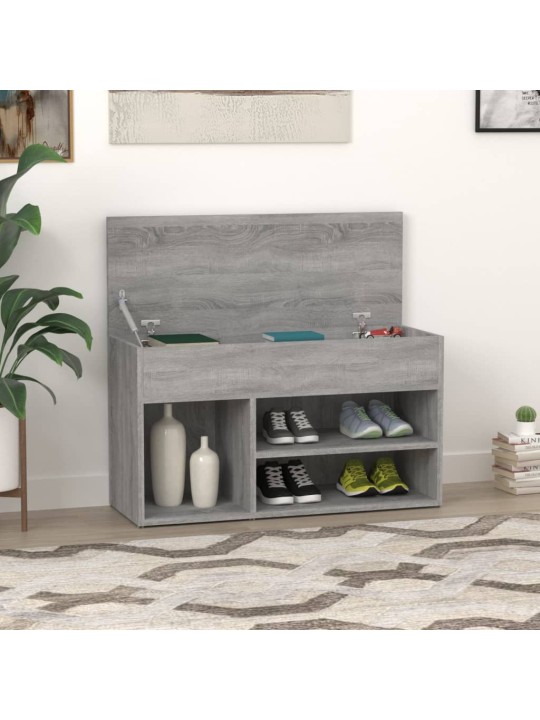 Lavice s botníkem šedá sonoma 80 x 30 x 45 cm kompozitní dřevo