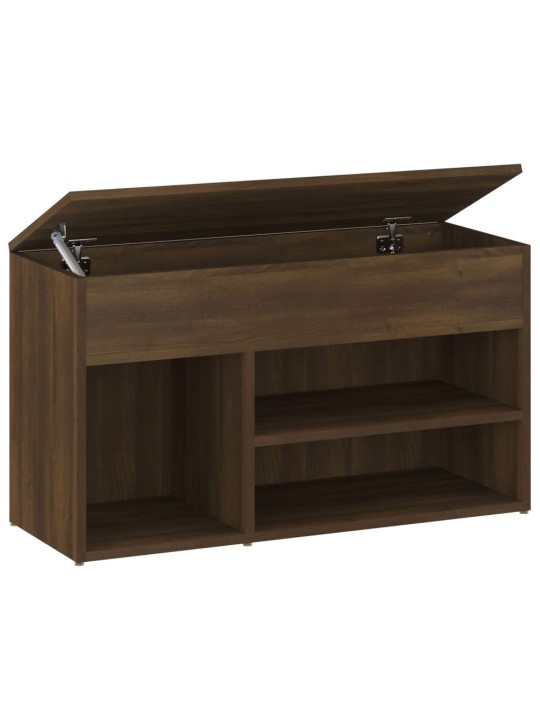 Lavice s botníkem hnědý dub 80 x 30 x 45 cm kompozitní dřevo