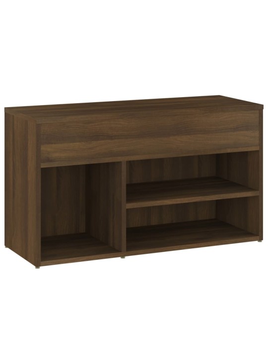 Lavice s botníkem hnědý dub 80 x 30 x 45 cm kompozitní dřevo