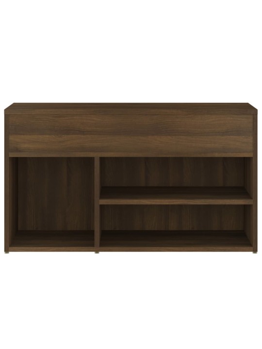 Lavice s botníkem hnědý dub 80 x 30 x 45 cm kompozitní dřevo