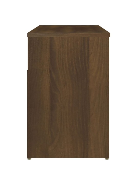 Lavice s botníkem hnědý dub 80 x 30 x 45 cm kompozitní dřevo