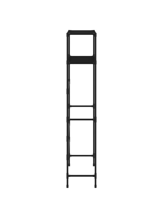 2patrový úložný regál nad pračku černý 69 x 28 x 143 cm železo