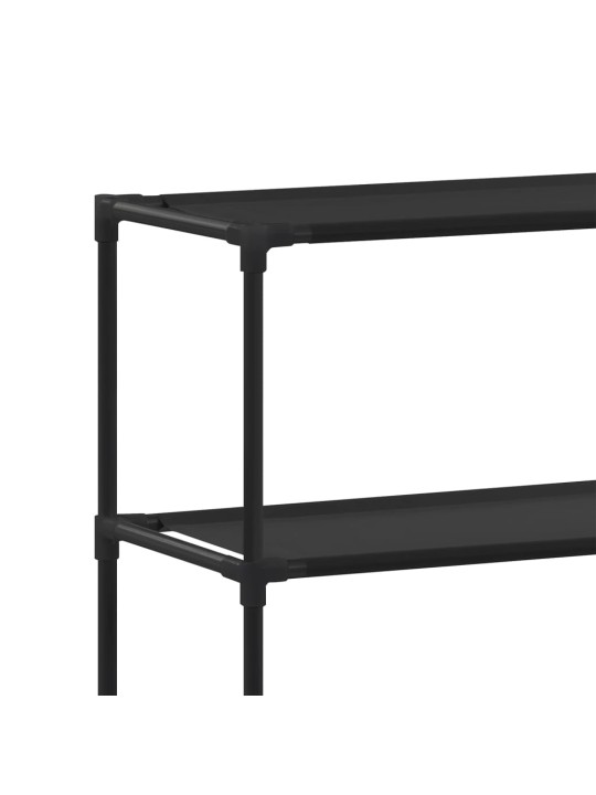 2patrový úložný regál nad pračku černý 69 x 28 x 143 cm železo