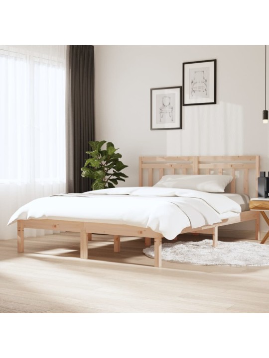 Rám postele 135 x 190 cm Double masivní dřevo
