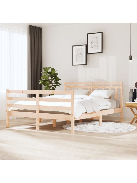 Rám postele 135 x 190 cm Double masivní dřevo