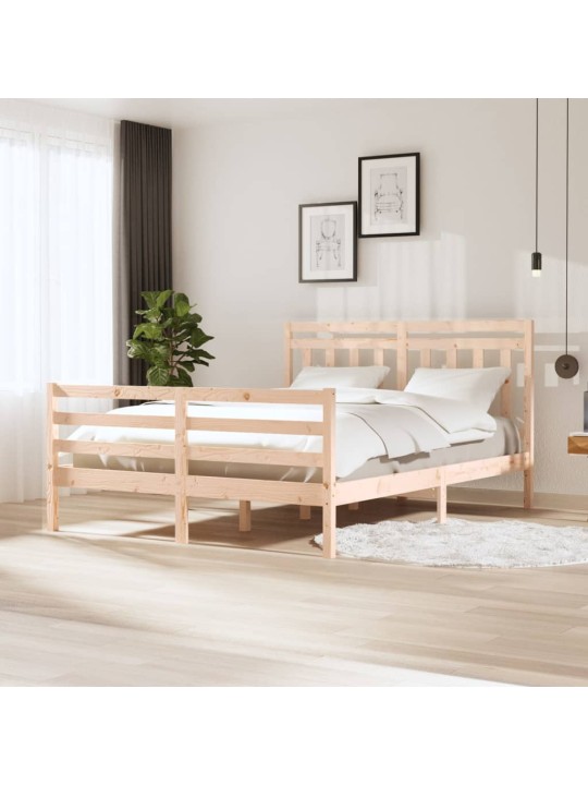 Rám postele 150 x 200 cm King Size masivní dřevo
