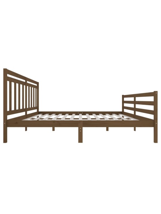 Rám postele medově hnědý masivní dřevo 200 x 200 cm