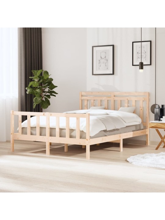 Rám postele 150 x 200 cm King Size masivní dřevo