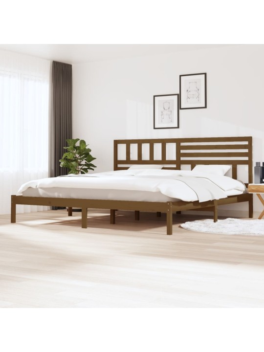 Rám postele medově hnědý masivní borovice 200 x 200 cm
