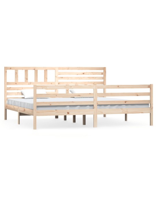 Rám postele bez matrace masivní dřevo 200 x 200 cm