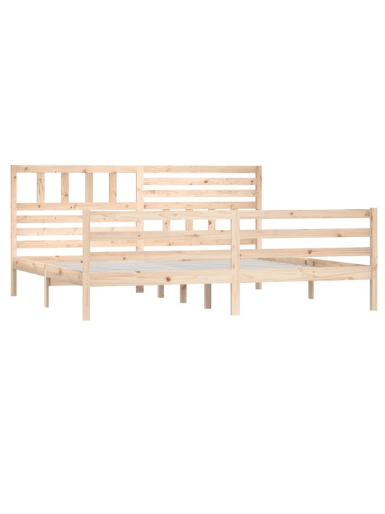 Rám postele bez matrace masivní dřevo 200 x 200 cm