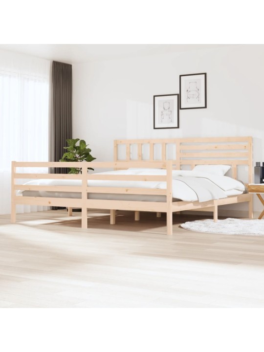 Rám postele bez matrace masivní dřevo 200 x 200 cm
