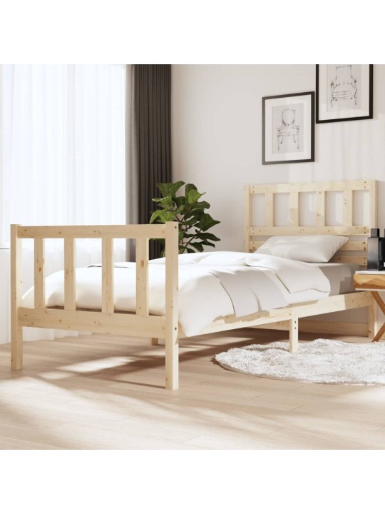 Rám postele masivní dřevo 90 x 200 cm