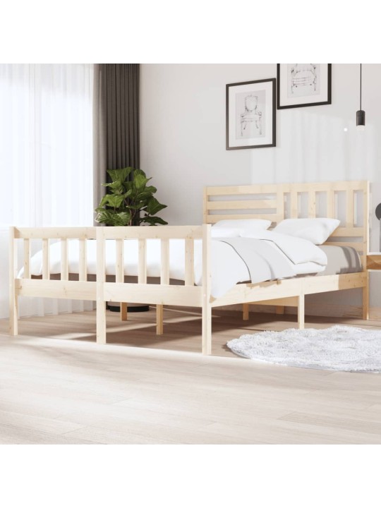 Rám postele 150 x 200 cm King Size masivní dřevo