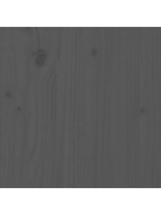 Rám postele šedý 150 x 200 cm King Size masivní dřevo