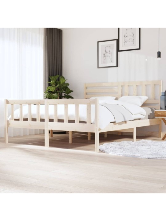 Rám postele 180 x 200 cm Super King masivní dřevo