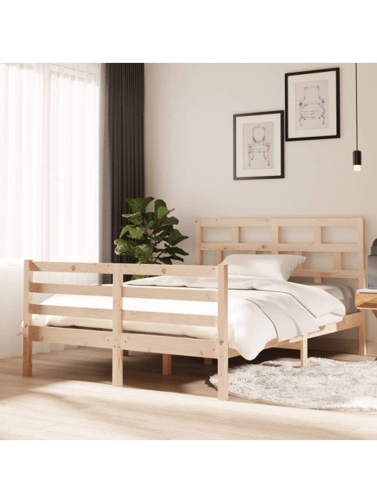 Rám postele 135 x 190 cm Double masivní dřevo