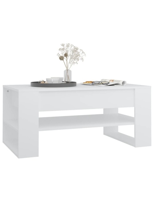 Konferenční stolek bílý 102 x 55 x 45 cm kompozitní dřevo