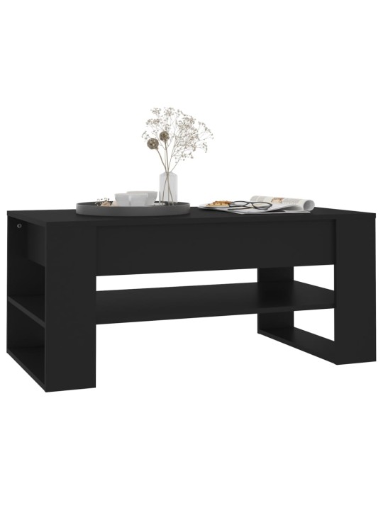 Konferenční stolek černý 102 x 55 x 45 cm kompozitní dřevo