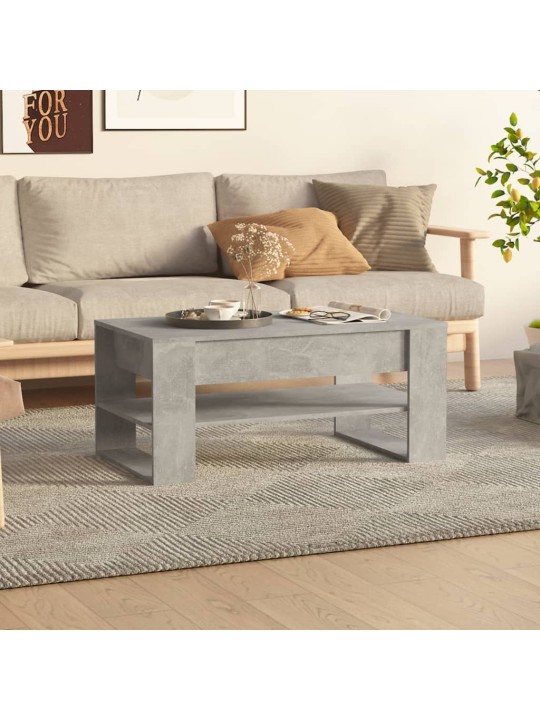 Konferenční stolek betonově šedý 102x55x45 cm kompozitní dřevo