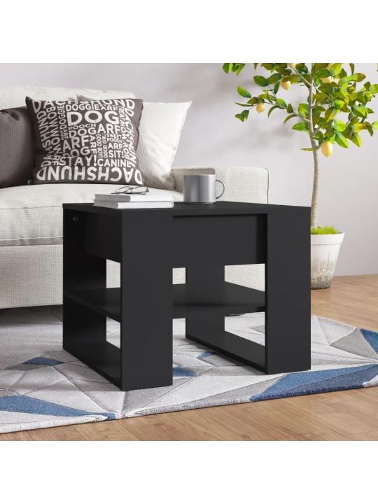 Konferenční stolek černý 55,5 x 55 x 45 cm kompozitní dřevo