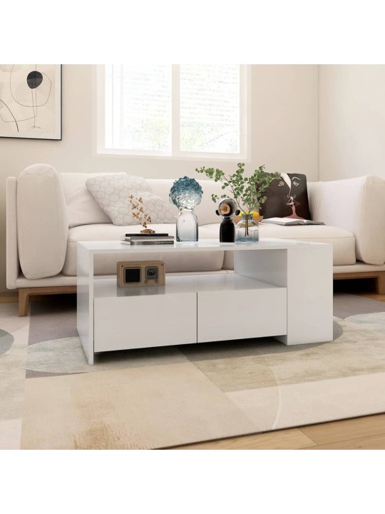 Konferenční stolek bílý 102 x 55 x 42 cm kompozitní dřevo